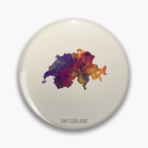 Item preview, Switzerland Watercolor Map designed and sold by ArtPrints.