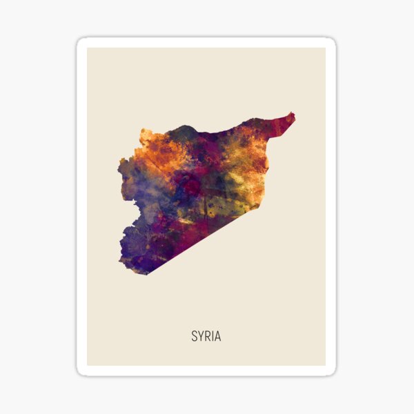 Item preview, Syria Watercolor Map designed and sold by MICHAEL TOMPSETT.