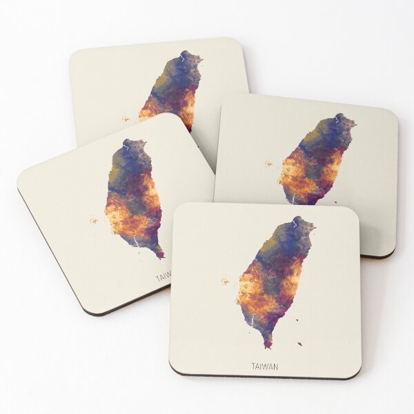 Item preview, Taiwan Watercolor Map designed and sold by ArtPrints.