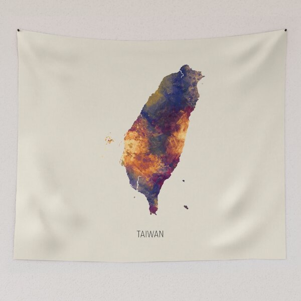 Item preview, Taiwan Watercolor Map designed and sold by ArtPrints.
