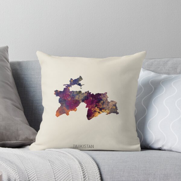 Item preview, Tajikistan Watercolor Map designed and sold by ArtPrints.