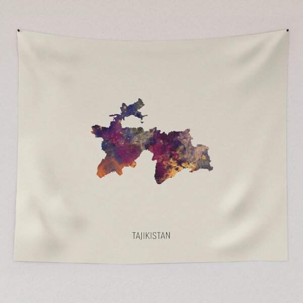 Artikelvorschau, Tajikistan Watercolor Map entworfen und verkauft von ArtPrints.