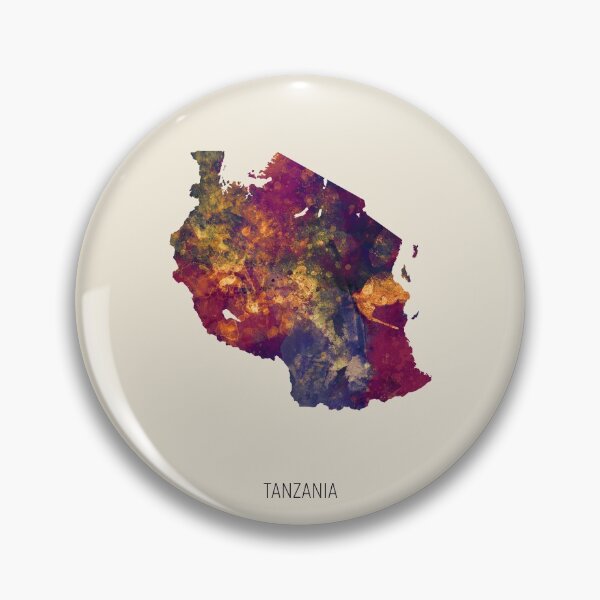 Item preview, Tanzania Watercolor Map designed and sold by ArtPrints.