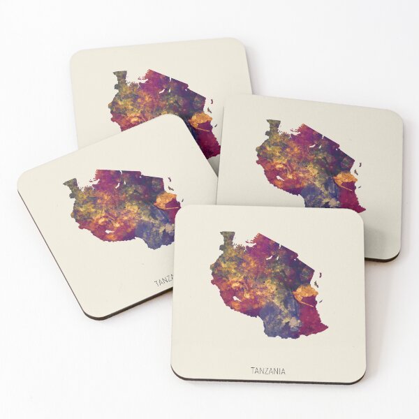 Item preview, Tanzania Watercolor Map designed and sold by ArtPrints.