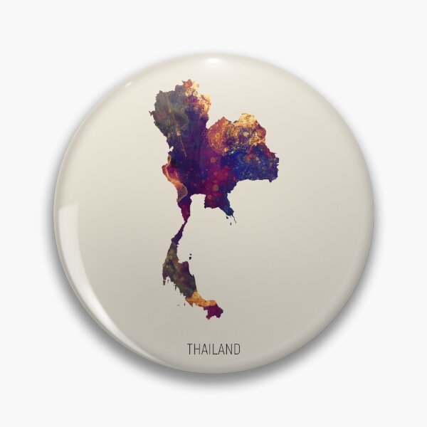 Item preview, Thailand Watercolor Map designed and sold by ArtPrints.