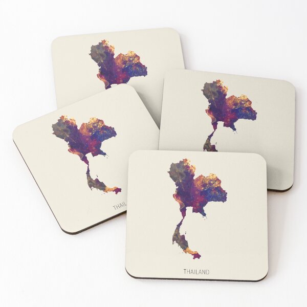 Item preview, Thailand Watercolor Map designed and sold by ArtPrints.