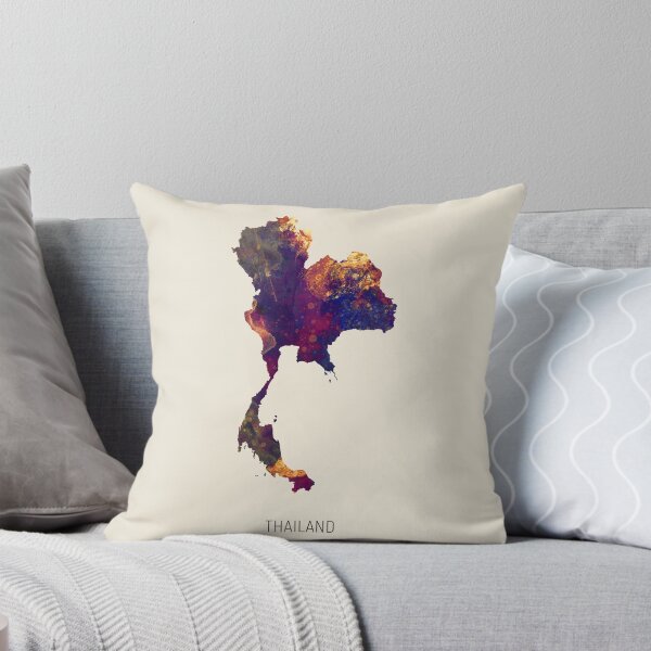 Item preview, Thailand Watercolor Map designed and sold by ArtPrints.