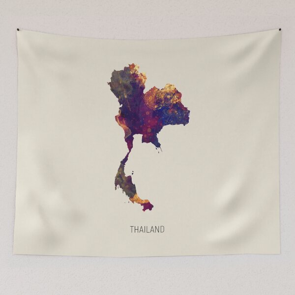 Item preview, Thailand Watercolor Map designed and sold by ArtPrints.