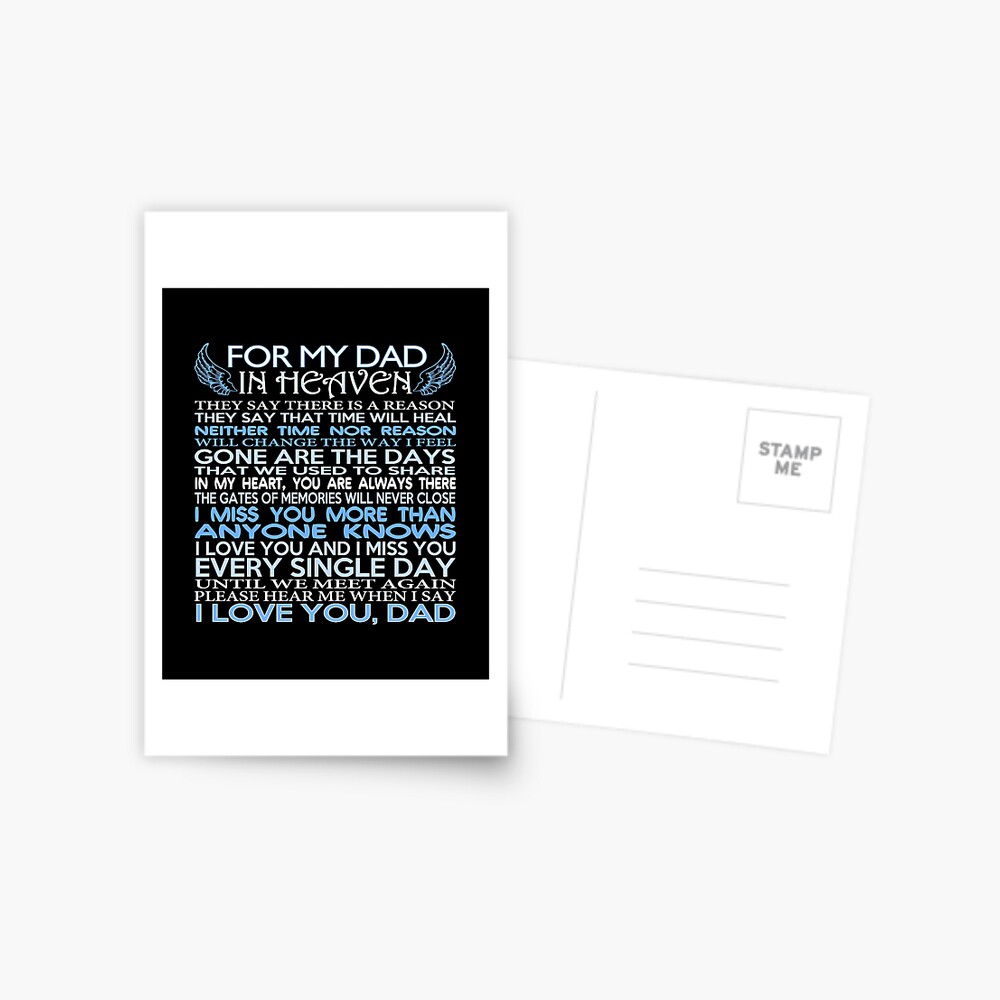 For My Dad in Heaven Greeting Card for Sale by nikkidawn74