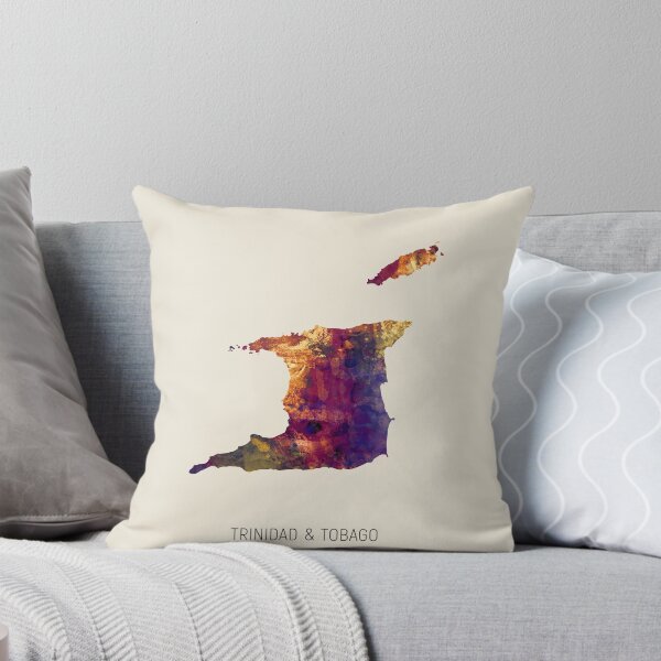 Aperçu de l'œuvre Trinidad & Tobago Watercolor Map créée et vendue par ArtPrints.