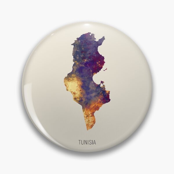 Item preview, Tunisia Watercolor Map designed and sold by ArtPrints.