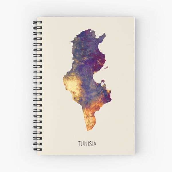 Item preview, Tunisia Watercolor Map designed and sold by ArtPrints.