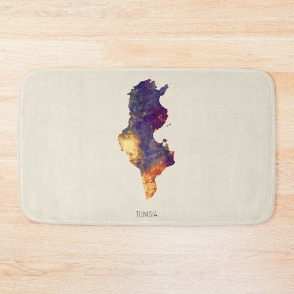 Item preview, Tunisia Watercolor Map designed and sold by ArtPrints.