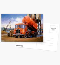 Rugby Cement Thornycroft tanker. Postcards