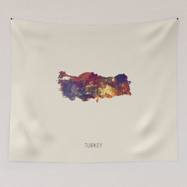 Item preview, Turkey Watercolor Map designed and sold by ArtPrints.