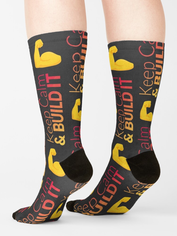 Chaussettes ''❝KeepCalm & Build It❞' : autre vue