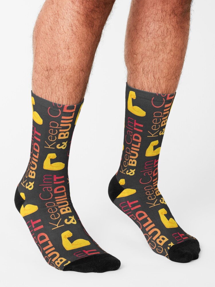 Chaussettes ''❝KeepCalm & Build It❞' : autre vue