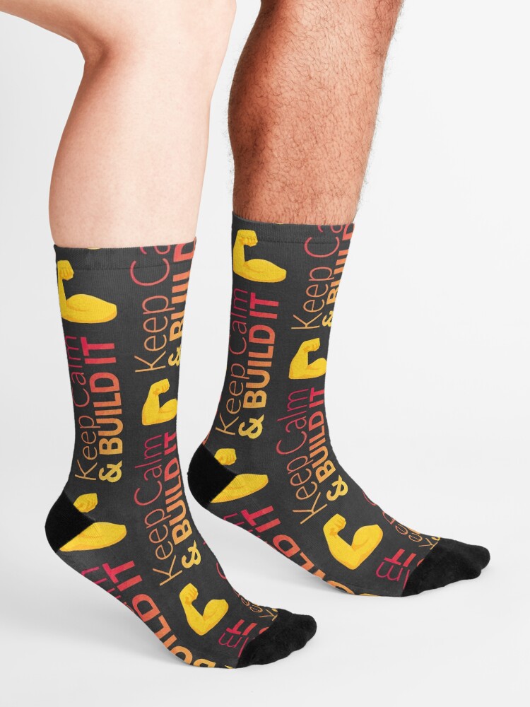 Chaussettes ''❝KeepCalm & Build It❞' : autre vue