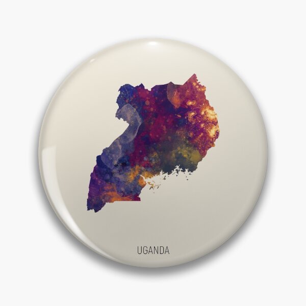 Item preview, Uganda Watercolor Map designed and sold by ArtPrints.