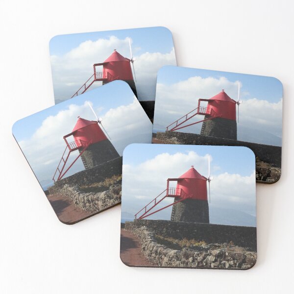 Item preview, Landmark, Europe, Portugal, Azores, Pico Island, windmill, red, photography, BebiCervin designed and sold by BebiCervin.