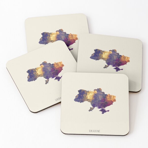 Aperçu de l'œuvre Ukraine Watercolor Map créée et vendue par ArtPrints.