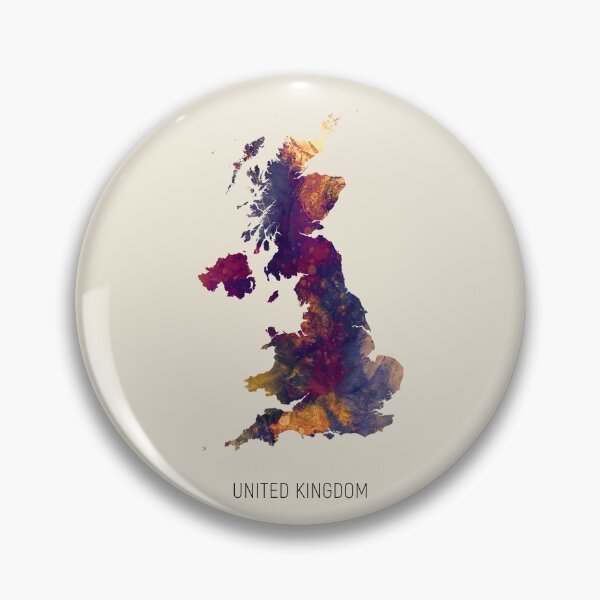 Item preview, United Kingdom Watercolor Map designed and sold by ArtPrints.