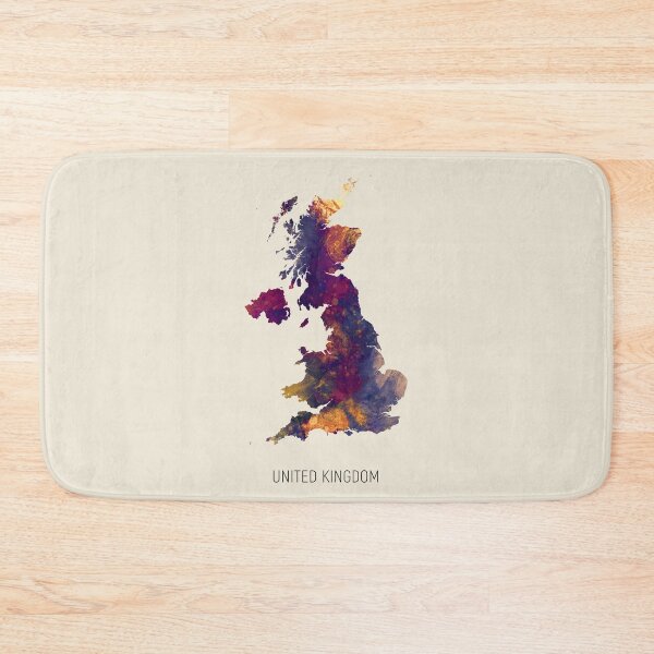 Item preview, United Kingdom Watercolor Map designed and sold by ArtPrints.