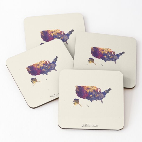 Item preview, United States Watercolor Map designed and sold by ArtPrints.