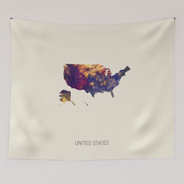 Item preview, United States Watercolor Map designed and sold by ArtPrints.