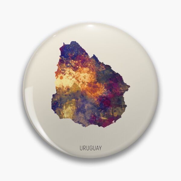 Item preview, Uruguay Watercolor Map designed and sold by ArtPrints.
