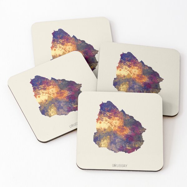 Item preview, Uruguay Watercolor Map designed and sold by ArtPrints.