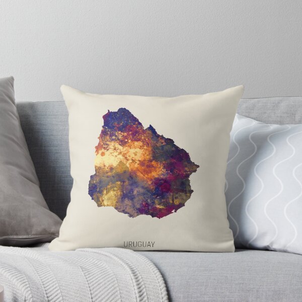 Item preview, Uruguay Watercolor Map designed and sold by ArtPrints.