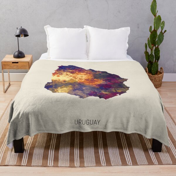 Item preview, Uruguay Watercolor Map designed and sold by ArtPrints.
