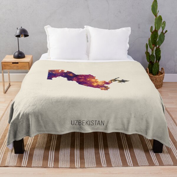 Item preview, Uzbekistan Watercolor Map designed and sold by ArtPrints.