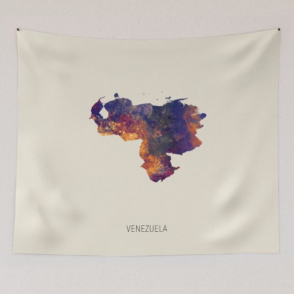 Item preview, Venezuela Watercolor Map designed and sold by ArtPrints.