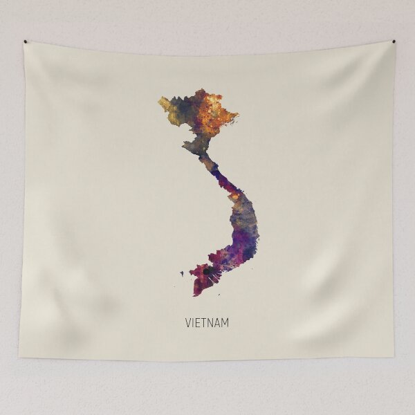 Item preview, Vietnam Watercolor Map designed and sold by ArtPrints.