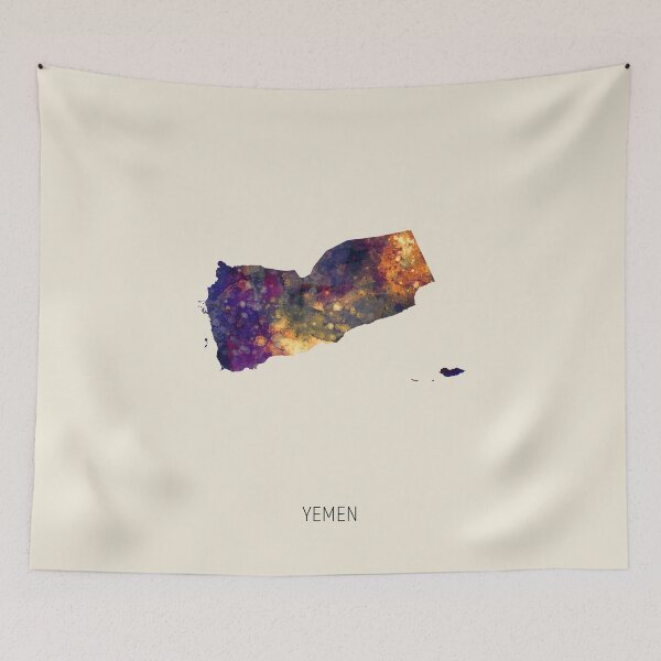 Item preview, Yemen Watercolor Map designed and sold by ArtPrints.