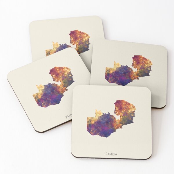 Item preview, Zambia Watercolor Map designed and sold by ArtPrints.
