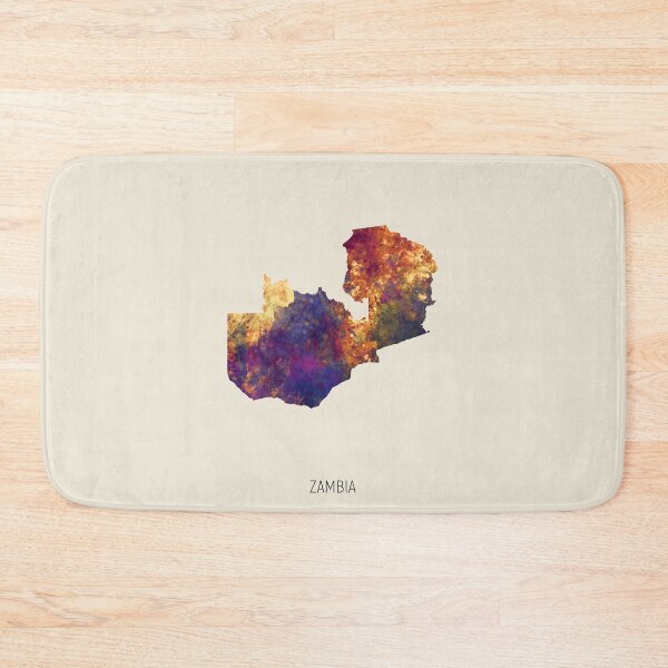 Artikelvorschau, Zambia Watercolor Map entworfen und verkauft von ArtPrints.