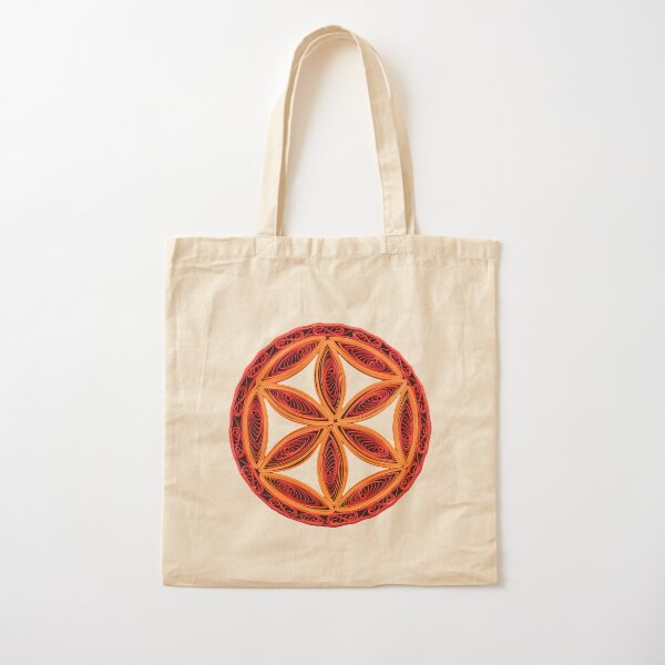 The Six-Petal Rosette - Solar Symbol Cotton Tote Bag