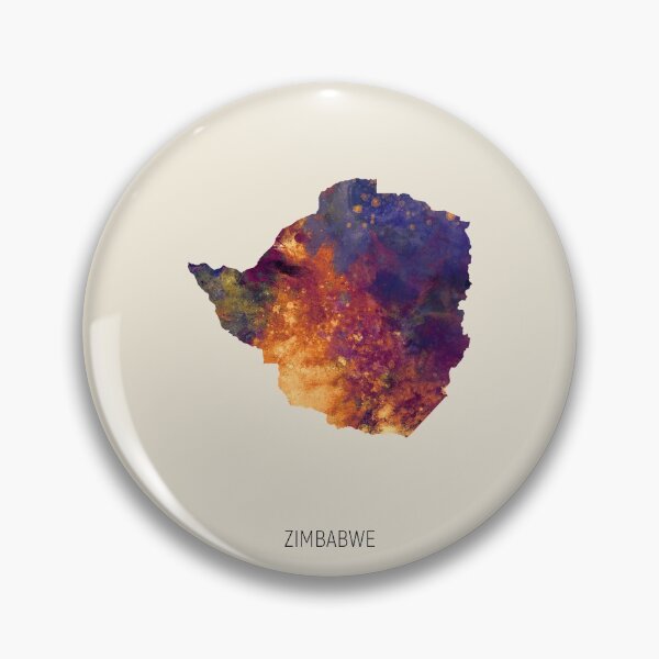 Item preview, Zimbabwe Watercolor Map designed and sold by ArtPrints.