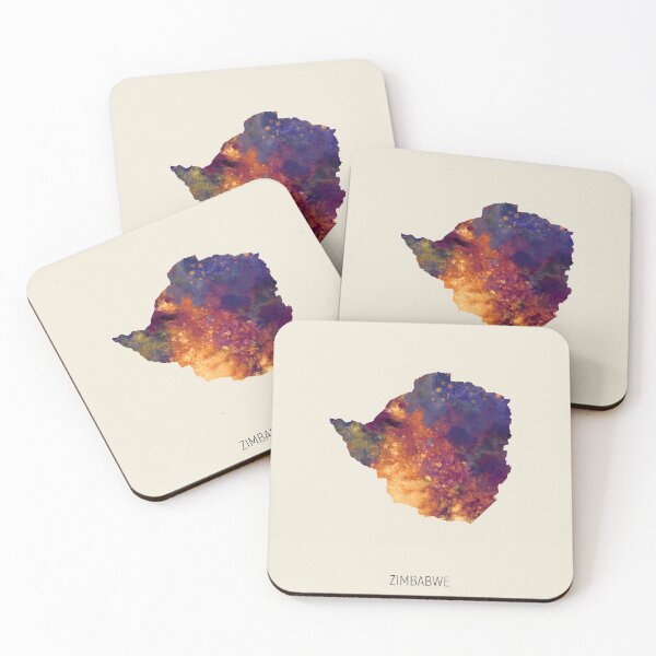 Item preview, Zimbabwe Watercolor Map designed and sold by ArtPrints.