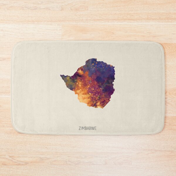 Item preview, Zimbabwe Watercolor Map designed and sold by ArtPrints.