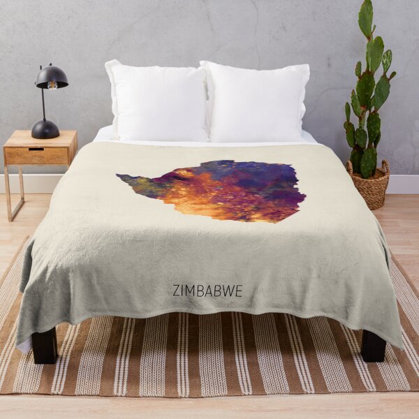 Item preview, Zimbabwe Watercolor Map designed and sold by ArtPrints.