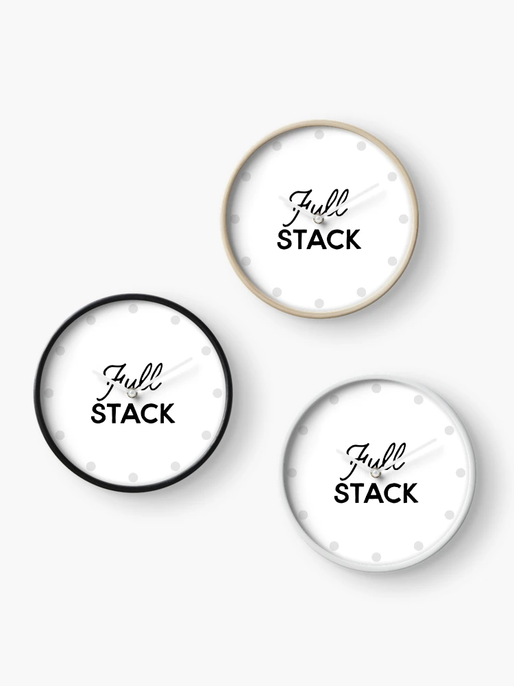 Thumbnail 3 of 4, Clock, Full Stack Developer (Inverted) designed and sold by developer-gifts.