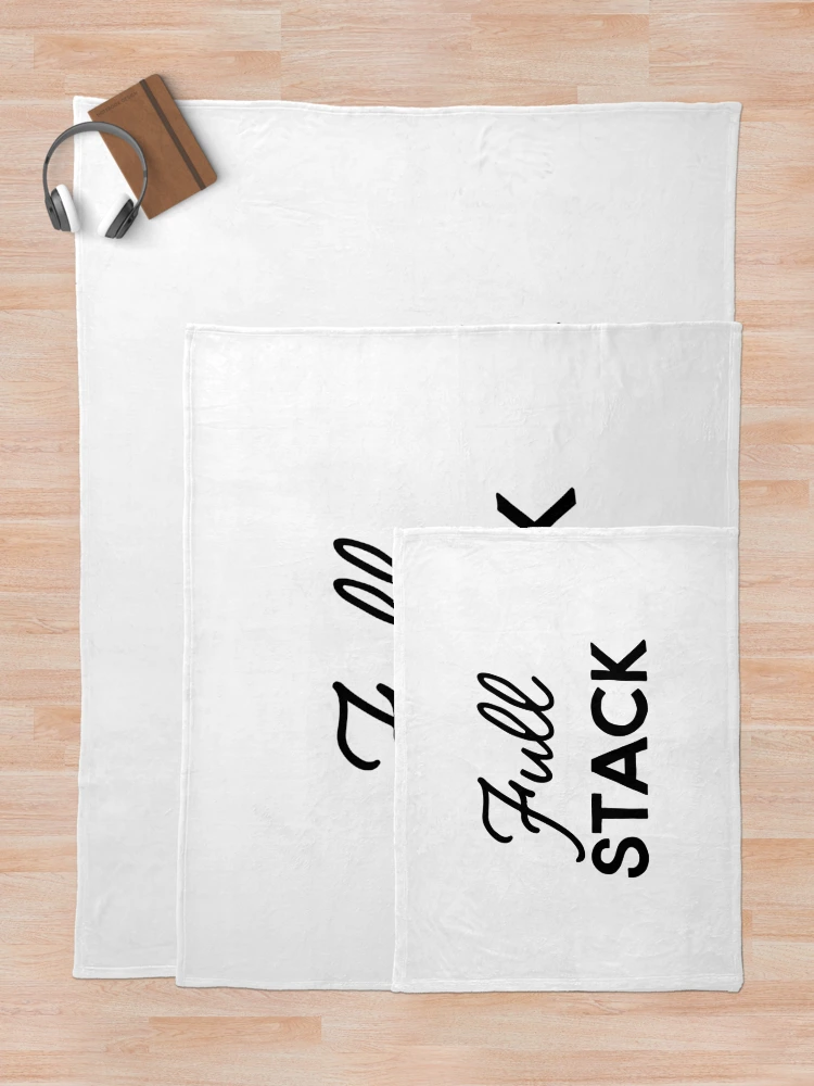 Thumbnail 5 of 6, Throw Blanket, Full Stack Developer (Inverted) designed and sold by developer-gifts.