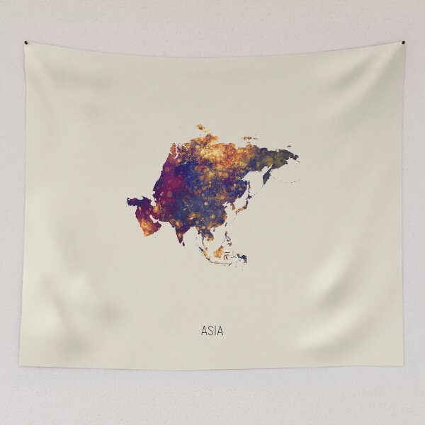 Item preview, Asia Watercolor Map designed and sold by ArtPrints.
