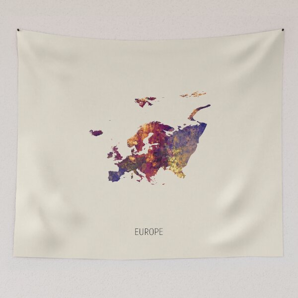 Item preview, Europe Watercolor Map designed and sold by ArtPrints.