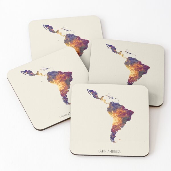 Item preview, Latin America Watercolor Map designed and sold by ArtPrints.