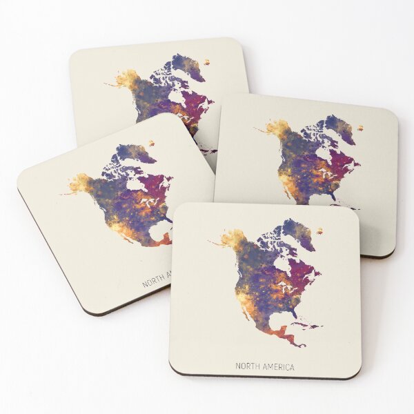Item preview, North America Watercolor Map designed and sold by ArtPrints.